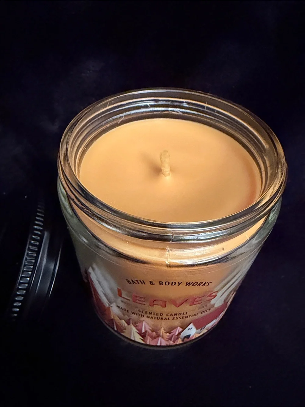 Bath & Body Works Leaves Scented Candle - Orange and Red Accents